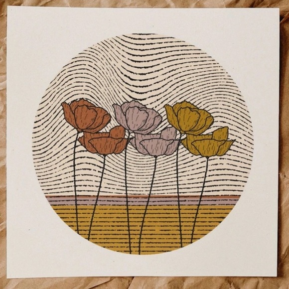 Boho Art Print 12”x12” “Move With The Wind” - Picture 1 of 1